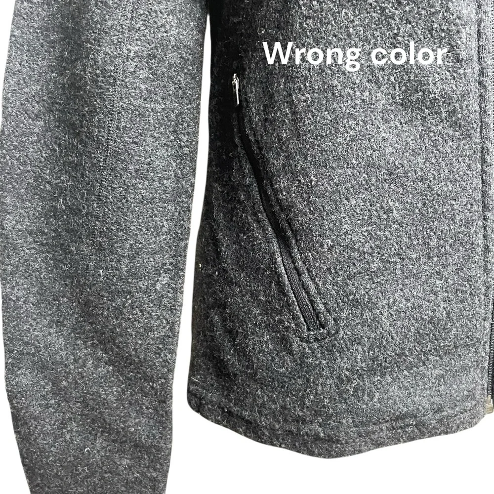 Ibex 100% Merino Wool Jacket Sweater Charcoal Gray Full Zip Fitted USA Made Med - Picture 9 of 16